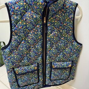 J. Crew Women's Liberty of London Floral quilted vest